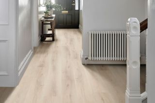 Finesse luxury vinyl wood effect planks in modern hallway